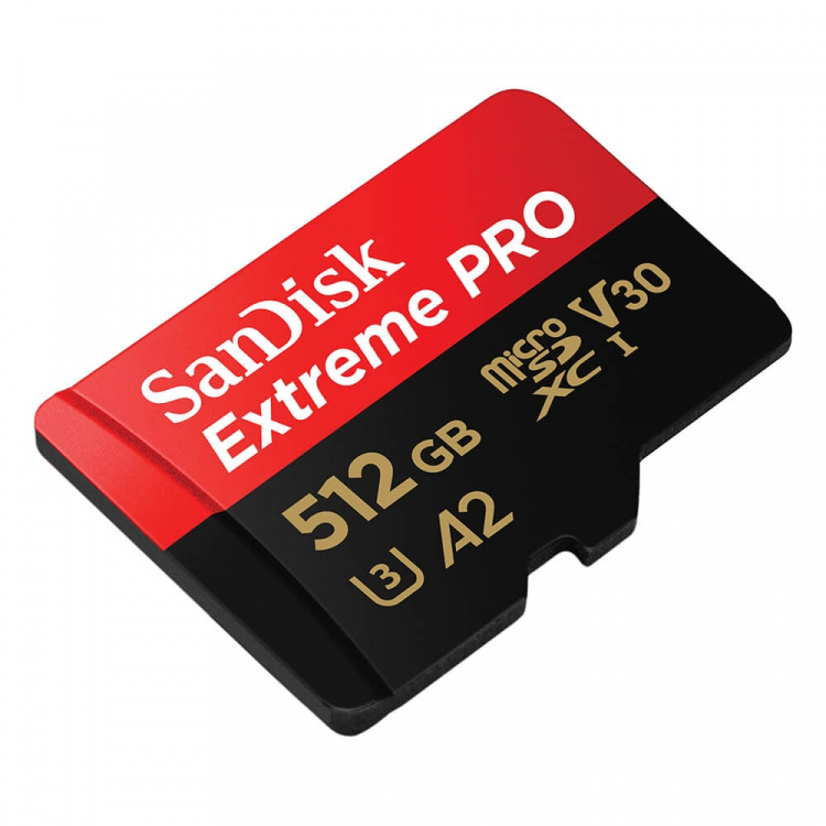 SANDISK MicroSDXC Extreme Pro 512GB 200MB/s A2 C10 V30 UHS-I