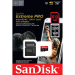 SANDISK MicroSDXC Extreme Pro 512GB 200MB/s A2 C10 V30 UHS-I