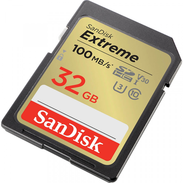 SanDisk SDHC Extreme 32GB 100MB/s UHS-I C10 V30 U3 SDHC Extreme 32GB 100MB/s UHS-I C10 V30 U3