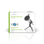 Nedis Mikrofonijalusta | Jalkatila | Pidikkeen halkaisija: Alle 40 mm mm | ABS-Muovi / Metalli | Musta