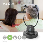 Nedis Langattomat TV-kuulokkeet | RF | In-Ear-Kuulokkeet | Suurin akun toistoaika: 7 tuntia | 25 m | Digitaalinen Audio | Lataustelakka | Tasapainon hallinta | Kuulovammaisten tuki | Musta