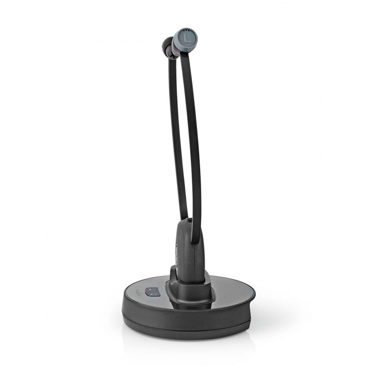 Nedis Langattomat TV-kuulokkeet | RF | In-Ear-Kuulokkeet | Suurin akun toistoaika: 7 tuntia | 25 m | Digitaalinen Audio | Lataustelakka | Tasapainon hallinta | Kuulovammaisten tuki | Musta