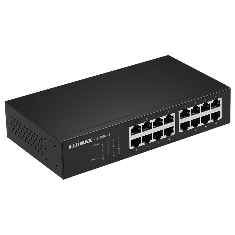 Edimax 16-porttinen Gigabit Switch musta Edimax 16-porttinen Gigabit Switch musta