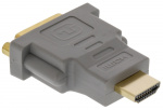 Bandridge High Speed HDMI Sovitin HDMI-Liitin - DVI-D 24 + 1-Pin Naaras Harmaa