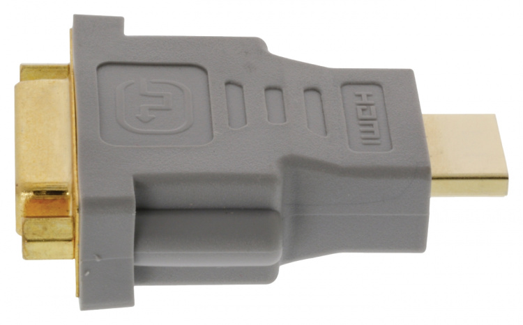 Bandridge High Speed HDMI Sovitin HDMI-Liitin - DVI-D 24 + 1-Pin Naaras Harmaa