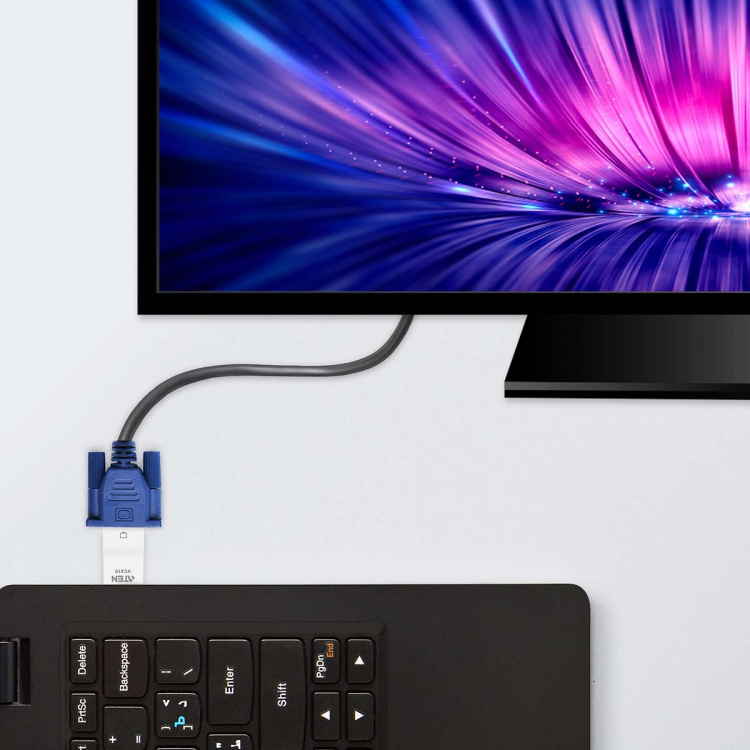 ATEN HDMI muunnin HDMI-Ingång - VGA hona 15p