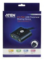aten 2-Väylä USB Kytkin Musta