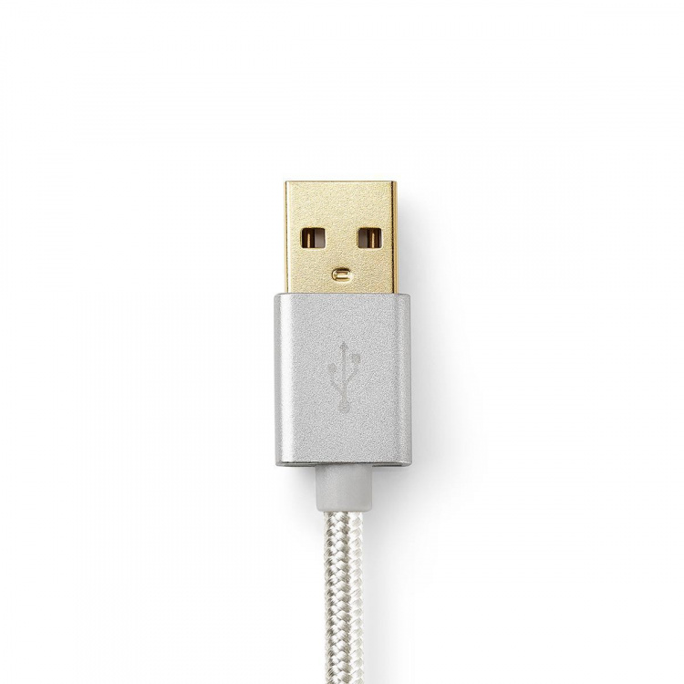Nedis Lightning Kaapeli | USB 2.0 | Apple Lightning 8-Pin | USB-A Uros | 480 Mbps | Kullattu | 1.00 m | Pyöreä | Nailon / Punottu | Alumiini | Laatikko kannella ja ikkunalla