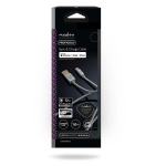 Nedis Lightning Kaapeli | USB 2.0 | Apple Lightning 8-Pin | USB-A Uros | 480 Mbps | Kullattu | 1.00 m | Pyöreä | Nailon / Punottu | Alumiini | Laatikko kannella ja ikkunalla