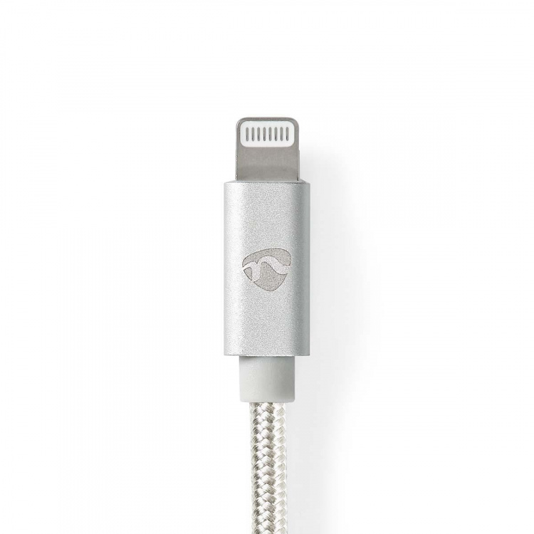 Nedis Lightning Kaapeli | USB 2.0 | Apple Lightning 8-Pin | USB-A Uros | 480 Mbps | Kullattu | 2.00 m | Pyöreä | Nailon / Punottu | Alumiini | Laatikko kannella ja ikkunalla