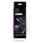 Nedis Lightning Kaapeli | USB 2.0 | Apple Lightning 8-Pin | USB-A Uros | 480 Mbps | Kullattu | 2.00 m | Pyöreä | Nailon / Punottu | Alumiini | Laatikko kannella ja ikkunalla