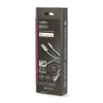 Nedis Lightning Kaapeli | USB 2.0 | Apple Lightning 8-Pin | USB-A Uros | 480 Mbps | Kullattu | 2.00 m | Pyöreä | Nailon / Punottu | Alumiini | Laatikko kannella ja ikkunalla