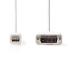 Nedis Mini DisplayPort kaapeli | DisplayPort 1.2 | Mini DisplayPort Uros | DVI-D 24+1-Pin Uros | 21.6 Gbps | Niklattu | 2.00 m | Pyöreä | PVC | Valkoinen | Kirjekuori Nedis Mini DisplayPort kaapeli | DisplayPort 1.2 | Mini DisplayPort Uros | DVI-D 24+1-Pin Uros | 21.6 Gbps | Niklattu | 2.00 m | Pyöreä | PVC | Valkoinen | Kirjekuori