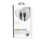 Nedis CAT5e verkkokaapeli | U/UTP | RJ45 uros | RJ45 uros | 10.0 m | Pyöreä | LSZH | Antrasiitti | Ikkunallinen laatikko