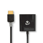 Nedis HDMI™ -sovitin | HDMI™ liitin | USB Micro-B naaras / VGA Naaras / 3.5 mm naaras | Kullattu | Suora | PVC | Antrasiitti | 1 kpl | Laatikko