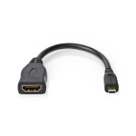 Nedis High Speed HDMI ™ Kaapeli Ethernet | HDMI™ Micro | HDMI™ Ulostulo | 4K@30Hz | 10.2 Gbps | 0.20 m | Pyöreä | PVC | Musta | Kirjekuori Nedis High Speed HDMI ™ Kaapeli Ethernet | HDMI™ Micro | HDMI™ Ulostulo | 4K@30Hz | 10.2 Gbps | 0.20 m | Pyöreä | PVC | Musta | Kirjekuori