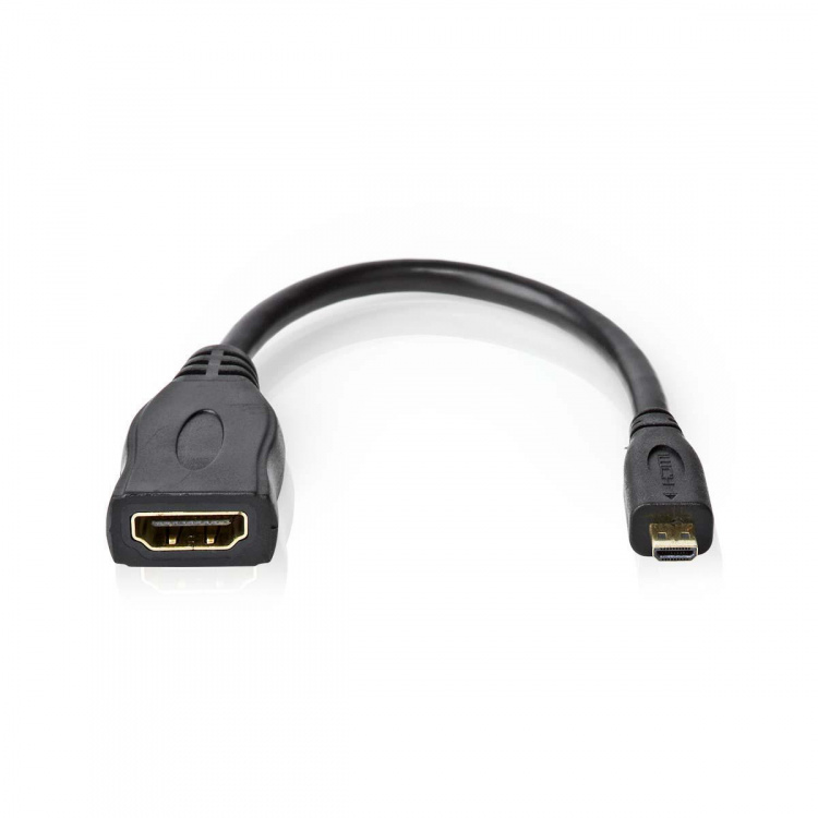 Nedis High Speed HDMI ™ Kaapeli Ethernet | HDMI™ Micro | HDMI™ Ulostulo | 4K@30Hz | 10.2 Gbps | 0.20 m | Pyöreä | PVC | Musta | Kirjekuori Nedis High Speed HDMI ™ Kaapeli Ethernet | HDMI™ Micro | HDMI™ Ulostulo | 4K@30Hz | 10.2 Gbps | 0.20 m | Pyöreä | PVC | Musta | Kirjekuori