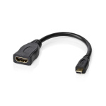 Nedis High Speed HDMI ™ Kaapeli Ethernet | HDMI™ Micro | HDMI™ Ulostulo | 4K@30Hz | 10.2 Gbps | 0.20 m | Pyöreä | PVC | Musta | Kirjekuori Nedis High Speed HDMI ™ Kaapeli Ethernet | HDMI™ Micro | HDMI™ Ulostulo | 4K@30Hz | 10.2 Gbps | 0.20 m | Pyöreä | PVC | Musta | Kirjekuori