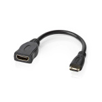 Nedis High Speed HDMI ™ Kaapeli Ethernet | HDMI™ Mini | HDMI™ Ulostulo | 4K@30Hz | 10.2 Gbps | 0.20 m | Pyöreä | PVC | Musta | Kirjekuori Nedis High Speed HDMI ™ Kaapeli Ethernet | HDMI™ Mini | HDMI™ Ulostulo | 4K@30Hz | 10.2 Gbps | 0.20 m | Pyöreä | PVC | Musta | Kirjekuori