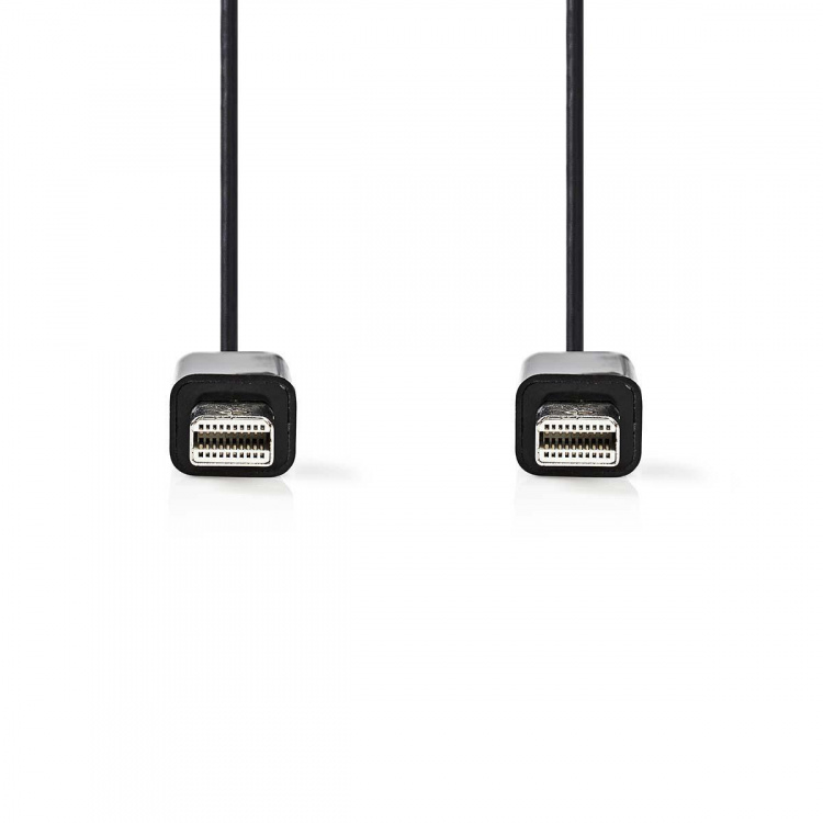 Nedis Mini DisplayPort kaapeli | DisplayPort 1.2 | Mini DisplayPort Uros | Mini DisplayPort Uros | 21.6 Gbps | Niklattu | 1.00 m | Pyöreä | PVC | Musta | Muovipussi