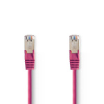 Nedis CAT5e verkkokaapeli | SF/UTP | RJ45 uros | RJ45 uros | 3.00 m | Pyöreä | PVC | Pinkki | Muovipussi Nedis CAT5e verkkokaapeli | SF/UTP | RJ45 uros | RJ45 uros | 3.00 m | Pyöreä | PVC | Pinkki | Muovipussi