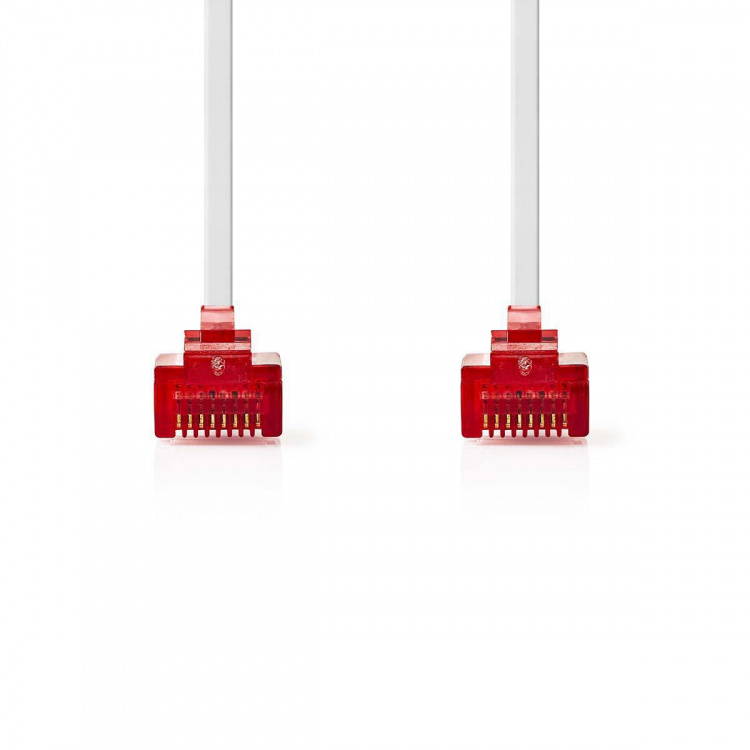 Nedis CAT6 Verkkokaapeli | RJ45 uros | RJ45 uros | U/UTP | 3.00 m | Snagless | Litteä | PVC | Valkoinen | Kirjekuori Nedis CAT6 Verkkokaapeli | RJ45 uros | RJ45 uros | U/UTP | 3.00 m | Snagless | Litteä | PVC | Valkoinen | Kirjekuori