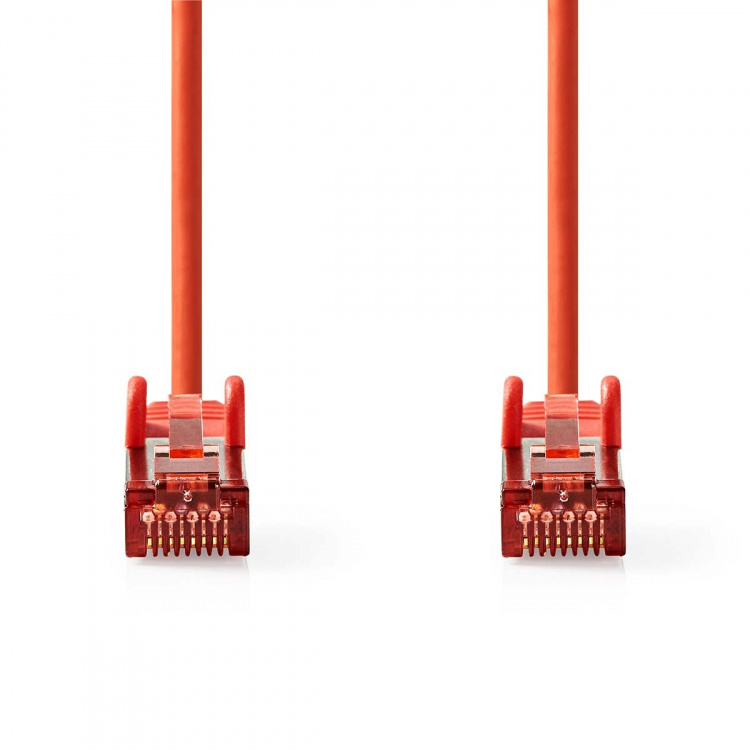 Nedis CAT6 Verkkokaapeli | RJ45 uros | RJ45 uros | S/FTP | 5.00 m | Pyöreä | LSZH | Punainen | Kirjekuori