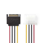 Nedis Sisäinen Virtakaapeli | SATA 15-Pin uros | Molex naaras | Kullattu | 0.15 m | Pyöreä | PVC | Monivärinen | Kirjekuori Nedis Sisäinen Virtakaapeli | SATA 15-Pin uros | Molex naaras | Kullattu | 0.15 m | Pyöreä | PVC | Monivärinen | Kirjekuori