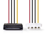 Nedis Sisäinen Virtakaapeli | SATA 15-Pin uros | Molex naaras | Kullattu | 0.15 m | Pyöreä | PVC | Monivärinen | Kirjekuori Nedis Sisäinen Virtakaapeli | SATA 15-Pin uros | Molex naaras | Kullattu | 0.15 m | Pyöreä | PVC | Monivärinen | Kirjekuori
