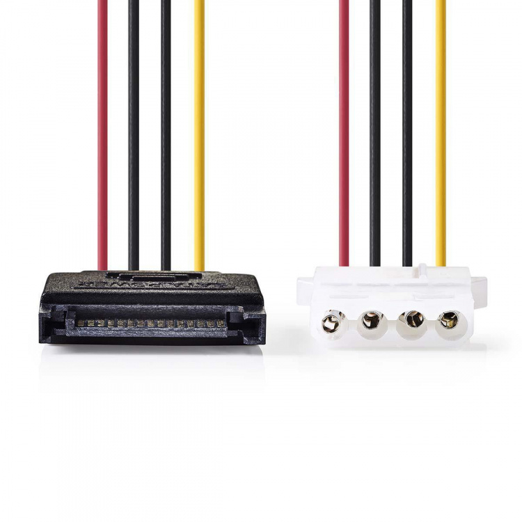 Nedis Sisäinen Virtakaapeli | SATA 15-Pin uros | Molex naaras | Kullattu | 0.15 m | Pyöreä | PVC | Monivärinen | Kirjekuori Nedis Sisäinen Virtakaapeli | SATA 15-Pin uros | Molex naaras | Kullattu | 0.15 m | Pyöreä | PVC | Monivärinen | Kirjekuori