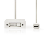 Nedis Mini DisplayPort kaapeli | DisplayPort 1.2 | Mini DisplayPort Uros | DVI-D 24+1-Pin Naaras / HDMI™ tulo / VGA Naaras | 21.6 Gbps | Niklattu | 0.20 m | Pyöreä | PVC | Valkoinen | Blister Nedis Mini DisplayPort kaapeli | DisplayPort 1.2 | Mini DisplayPort Uros | DVI-D 24+1-Pin Naaras / HDMI™ tulo / VGA Naaras | 21.6 Gbps | Niklattu | 0.20 m | Pyöreä | PVC | Valkoinen | Blister