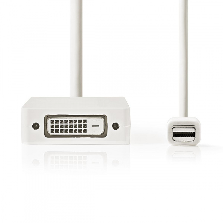 Nedis Mini DisplayPort kaapeli | DisplayPort 1.2 | Mini DisplayPort Uros | DVI-D 24+1-Pin Naaras / HDMI™ tulo / VGA Naaras | 21.6 Gbps | Niklattu | 0.20 m | Pyöreä | PVC | Valkoinen | Blister Nedis Mini DisplayPort kaapeli | DisplayPort 1.2 | Mini DisplayPort Uros | DVI-D 24+1-Pin Naaras / HDMI™ tulo / VGA Naaras | 21.6 Gbps | Niklattu | 0.20 m | Pyöreä | PVC | Valkoinen | Blister