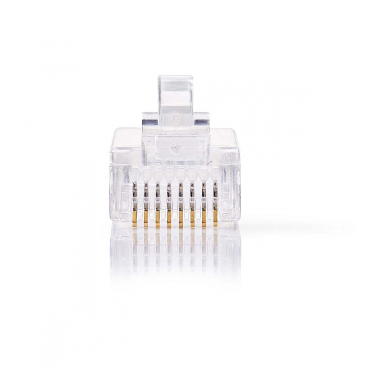 Nedis RJ45-liitin | Uros | Solid UTP CAT5e | Suora | Kullattu | 10 kpl | Polycarbonate | Läpikuultava | Laatikko Nedis RJ45-liitin | Uros | Solid UTP CAT5e | Suora | Kullattu | 10 kpl | Polycarbonate | Läpikuultava | Laatikko