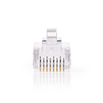 Nedis RJ45-liitin | Uros | Kiinteä UTP CAT6 | Suora | Kullattu | 10 kpl | PVC | Läpikuultava | Laatikko