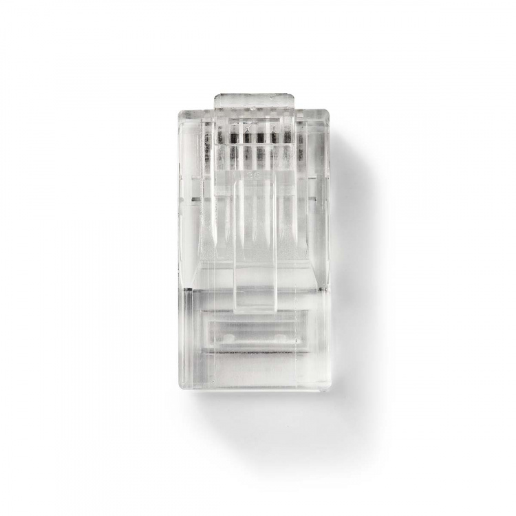 Nedis RJ45-liitin | Uros | Kiinteä UTP CAT6 | Suora | Kullattu | 10 kpl | PVC | Läpikuultava | Laatikko