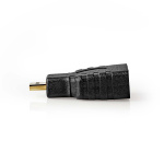 Nedis HDMI™ -sovitin | HDMI™ Micro | HDMI™ Ulostulo | Kullattu | Suora | ABS-Muovi | Musta | 1 kpl | Laatikko Nedis HDMI™ -sovitin | HDMI™ Micro | HDMI™ Ulostulo | Kullattu | Suora | ABS-Muovi | Musta | 1 kpl | Laatikko