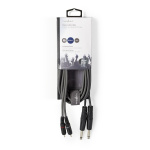 Nedis Stereoäänikaapeli | 2x 6.35 mm uros | 2x RCA uros | Niklattu | 3.00 m | Pyöreä | Tummanharmaa | Pahvikotelo