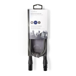 Nedis Balansoitu Audiojohto | XLR 3-Pin uros | XLR 3-Pin naaras | Niklattu | 1.50 m | Pyöreä | PVC | Tummanharmaa | Pahvikotelo Nedis Balansoitu Audiojohto | XLR 3-Pin uros | XLR 3-Pin naaras | Niklattu | 1.50 m | Pyöreä | PVC | Tummanharmaa | Pahvikotelo
