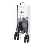 Nedis Balansoitu Audiojohto | 2x XLR 3-Pin uros | 2x XLR 3-Pin naaras | Niklattu | 1.50 m | Pyöreä | PVC | Tummanharmaa | Pahvikotelo Nedis Balansoitu Audiojohto | 2x XLR 3-Pin uros | 2x XLR 3-Pin naaras | Niklattu | 1.50 m | Pyöreä | PVC | Tummanharmaa | Pahvikotelo