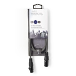 Nedis DMX sovitinkaapeli | XLR 3-Pin uros | XLR 3-Pin naaras | Niklattu | 1.00 m | Pyöreä | PVC | Tummanharmaa | Pahvikotelo