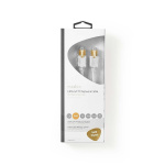 Nedis CAT6 Verkkokaapeli | RJ45 uros | RJ45 uros | S/FTP | 1.00 m | Pyöreä | LSZH | Valkoinen | Ikkunallinen laatikko