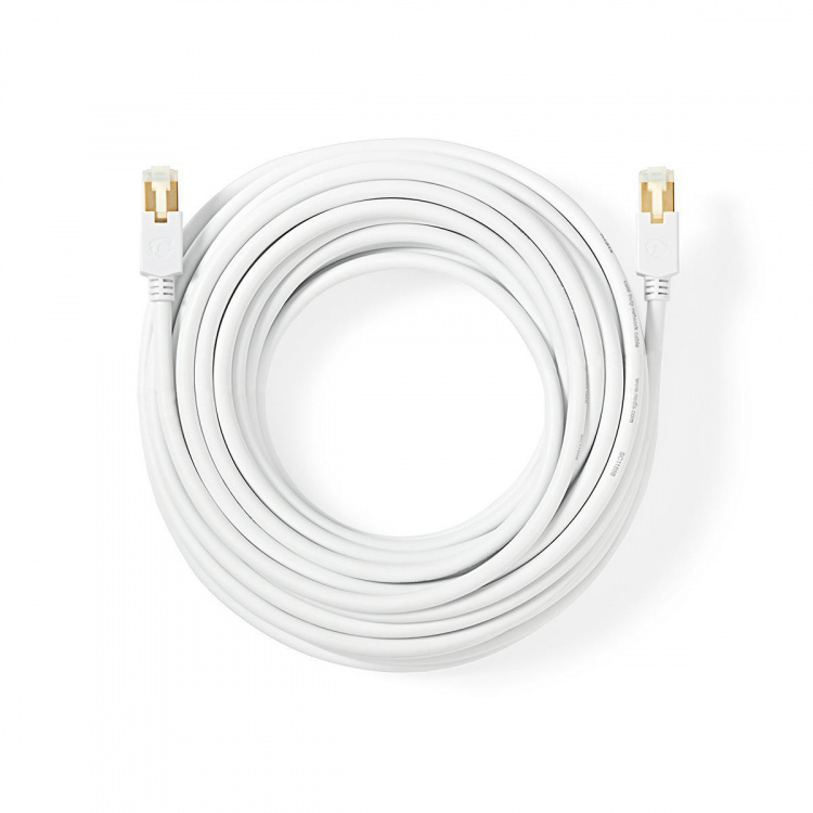 Nedis CAT6 Verkkokaapeli | RJ45 uros | RJ45 uros | F/UTP | 10.0 m | Pyöreä | LSZH / PVC | Valkoinen | Ikkunallinen laatikko