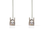 Nedis CAT5e verkkokaapeli | SF/UTP | RJ45 uros | RJ45 uros | 7.50 m | Pyöreä | PVC | Valkoinen | Blister