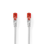 Nedis CAT6 Verkkokaapeli | RJ45 uros | RJ45 uros | U/UTP | 30.0 m | Pyöreä | PVC | Valkoinen | Muovipussi