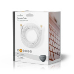 Nedis CAT6 Verkkokaapeli | RJ45 uros | RJ45 uros | S/FTP | 30.0 m | Pyöreä | LSZH / PVC | Valkoinen | Ikkunallinen laatikko