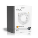 Nedis CAT6 Verkkokaapeli | RJ45 uros | RJ45 uros | S/FTP | 30.0 m | Pyöreä | LSZH / PVC | Valkoinen | Ikkunallinen laatikko