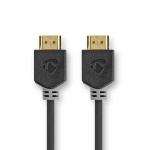 Nedis Ultra High Speed ​​HDMI ™ -kaapeli | HDMI™ liitin | HDMI™ liitin | 8K@60Hz | 48 Gbps | 1.00 m | Pyöreä | 6.0 mm | Antrasiitti | Ikkunallinen laatikko