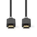 Nedis Ultra High Speed ​​HDMI ™ -kaapeli | HDMI™ liitin | HDMI™ liitin | 8K@60Hz | 48 Gbps | 1.00 m | Pyöreä | 6.0 mm | Antrasiitti | Ikkunallinen laatikko