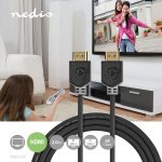 Nedis Ultra High Speed HDMI ™ -kaapeli | HDMI™ liitin | HDMI™ liitin | 8K@60Hz | 48 Gbps | 2.00 m | Pyöreä | 6.5 mm | Antrasiitti | Laatikko Nedis Ultra High Speed HDMI ™ -kaapeli | HDMI™ liitin | HDMI™ liitin | 8K@60Hz | 48 Gbps | 2.00 m | Pyöreä | 6.5 mm | Antrasiitti | Laatikko
