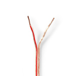 Nedis Kaiutinkaapeli | 2 x 1.50 mm² | Kupari | 25.0 m | Pyöreä | PVC | Läpikuultava | Kela